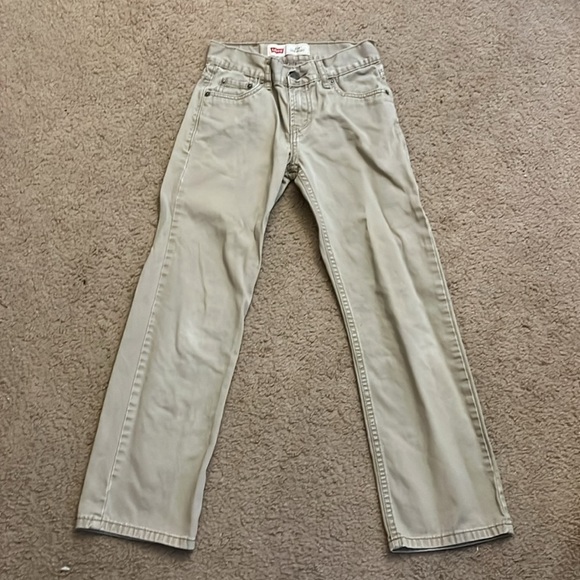 Boys Levi’s 514 Straight  (lot of 2) blue and tan colors - Picture 4 of 7